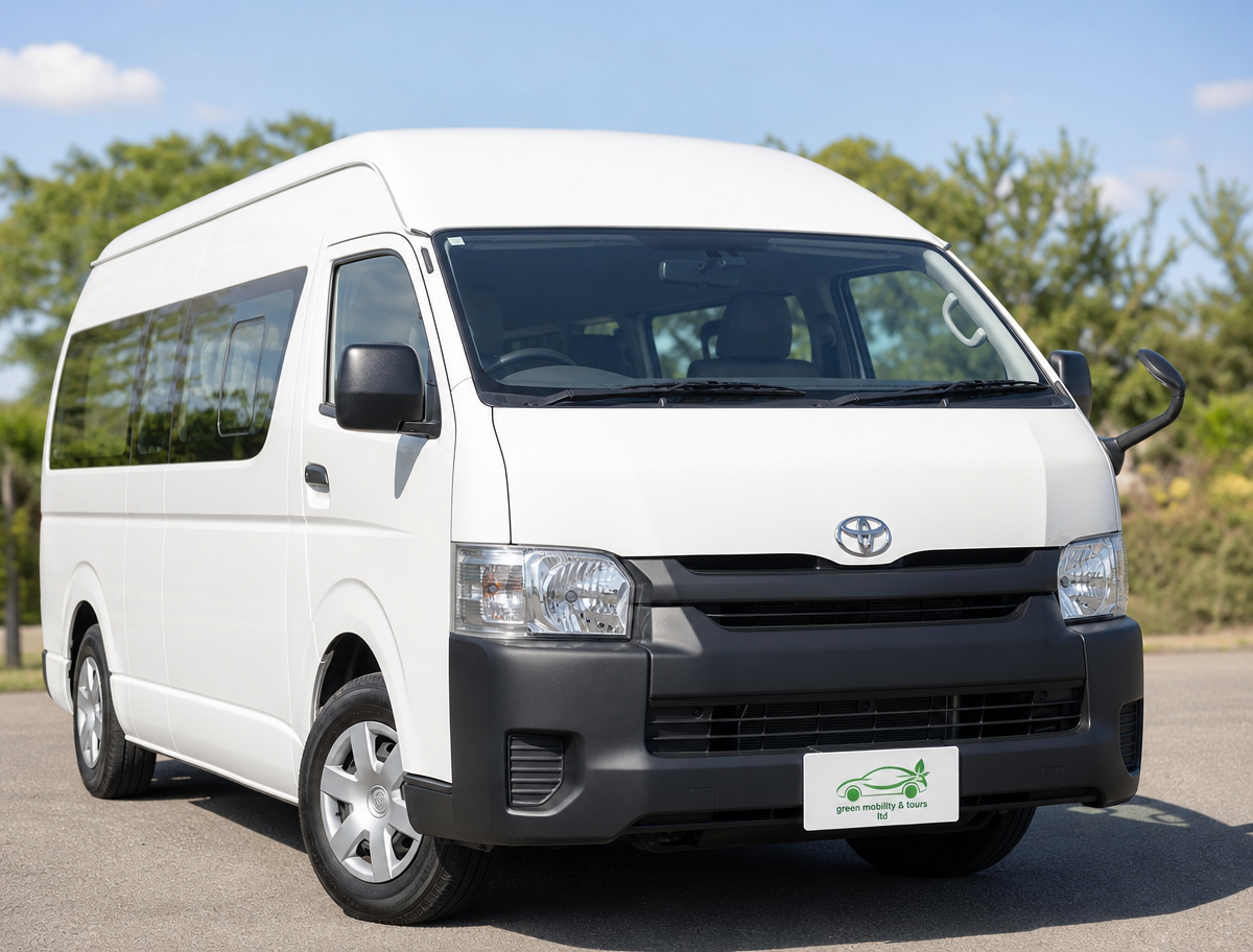 Toyota Hiace Toyota Hiace passenger van for family and group transport in Kigali, Rwanda — 14-seater
