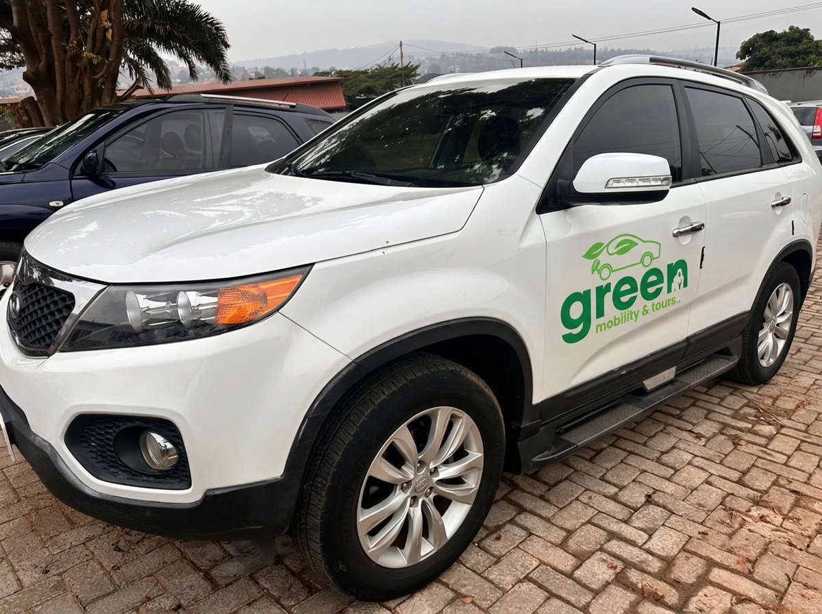 Toyota RAV4 Hybrid Toyota RAV4 Hybrid eco SUV for rent in Kigali, Rwanda — green exterior at golden hour